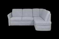 Ecksofa 224 x 160 cm Stoffbezug frostgrau