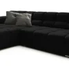 Ecksofa TEMPLE 169 x 286 cm schwarz