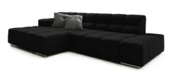 Ecksofa TEMPLE 169 x 286 cm schwarz