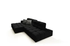 Ecksofa TEMPLE 169 x 286 cm schwarz