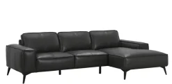 Ecksofa VANESSA grau-braun
