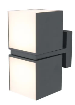 ECO-LIGHT LED Außenwandleuchte CUBA 2-flg anthrazit