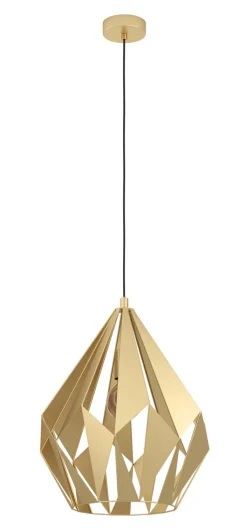 EGLO Retrofit Pendelleuchte CARLTON 38,5 cm goldfarbig