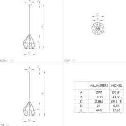 EGLO Retrofit Pendelleuchte CARLTON 38,5 cm goldfarbig