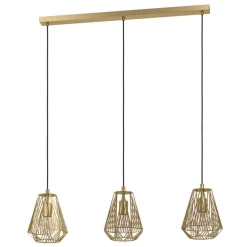 EGLO Retrofit Pendelleuchte STYPE 3-flg goldfarbig