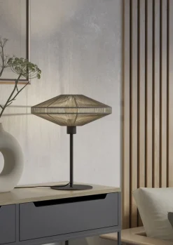 EGLO Retrofit Tischlampe MIDSUMMER 44 cm creme