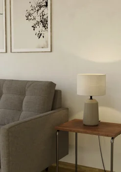 EGLO Retrofit Tischlampe CAPALBIO 41 cm sand /weiß