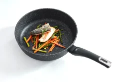 ELO mit Freude kochen! ELO Pfanne mit Glasdeckel GRANIT EVOLUTION 28 cm Aluminium grau