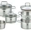 ELO mit Freude kochen! ELO Topf-Set SMART STEAM 5-teilig Edelstahl silberfarbig