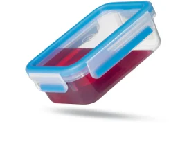 emsa Frischhaltedosen im 3er Set CLIP & CLOSE 0,55+1,0+2,3 Liter Blau