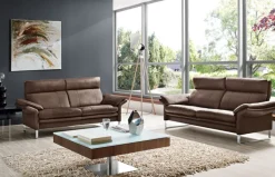 erpo Sofa 2-Sitzer LUCCA Lederbezug Moccabraun