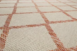 ESPRIT Outdoorteppich RHOMB 120 x 170 cm beige/rot