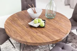 Esstisch 120 cm braun/ schwarz