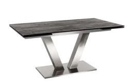 CASAVANTI Esstisch 160-240 x 90 cm Oxydo Darknight / Edelstahl