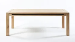 Esstisch 180-280 x 90 cm Wildeiche Bianco massiv