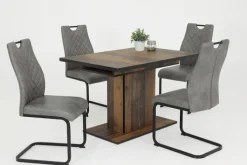 QUARTIER Esstisch ARIANA 120-160 x 80 cm braun