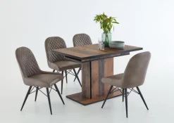 QUARTIER Esstisch ARIANA 120-160 x 80 cm braun