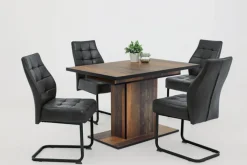 QUARTIER Esstisch ARIANA 120-160 x 80 cm braun