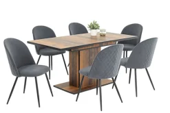 QUARTIER Esstisch ARIANA 120-160 x 80 cm braun