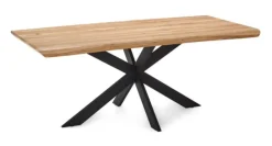 Esstisch BERTI Eiche massiv 200 x 100 x 76 cm geölt Eiche massiv geölt Braun