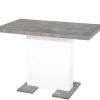 QUARTIER Esstisch BRITT 110-150 x 90 cm weiß /Betonoptik