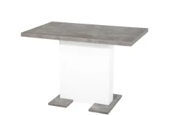 QUARTIER Esstisch BRITT 110-150 x 90 cm weiß /Betonoptik