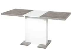 QUARTIER Esstisch BRITT 110-150 x 90 cm weiß /Betonoptik