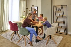 QUARTIER Esstisch CHRISTIAN 180 x 100 cm Eiche massiv geölt/schwarz