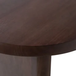 Esstisch ELLIPS 240 x 90 cm Mangoholz in Nussbaum lackiert