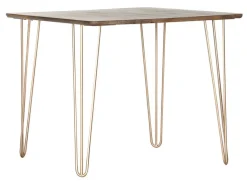 QUARTIER Esstisch GLORIA braun/ gold