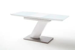 QUARTIER Esstisch HOLLY 140 x 80 cm Hochglanz weiß lackiert