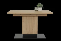 Esstisch LORENA 120 (150/180) x 80 cm Artisan-Eiche-Dekor braun/schwarz