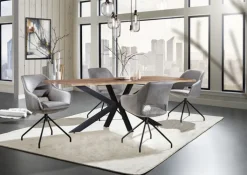 QUARTIER Esstisch LORENZO 180 x 90 cm Akazie Massivholz/schwarz