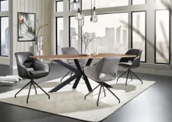 QUARTIER Esstisch LORENZO 180 x 90 cm Akazie Massivholz/schwarz