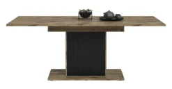 QUARTIER Esstisch Lou 160 x 90 x 76 cm ausziehbar Nox Oak Nachbildung Braun