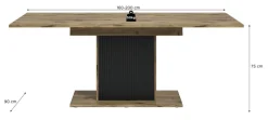 QUARTIER Esstisch Lou 160 x 90 x 76 cm ausziehbar Nox Oak Nachbildung Braun