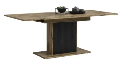 QUARTIER Esstisch Lou 160 x 90 x 76 cm ausziehbar Nox Oak Nachbildung Braun