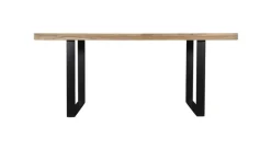 QUARTIER Esstisch LUANDA 180 x 90 cm Massivholz Akazie natur/schwarz