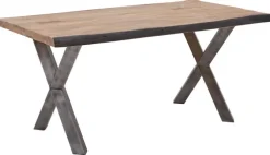 QUARTIER Esstisch MOMBASA 160 x 90 cm Akazie massiv natur/schwarz vintage lackiert