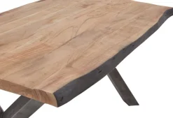 QUARTIER Esstisch MOMBASA 160 x 90 cm Akazie massiv natur/schwarz vintage lackiert