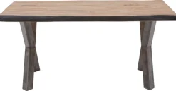 QUARTIER Esstisch MOMBASA 160 x 90 cm Akazie massiv natur/schwarz vintage lackiert