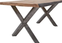 QUARTIER Esstisch MOMBASA 160 x 90 cm Akazie massiv natur/schwarz vintage lackiert