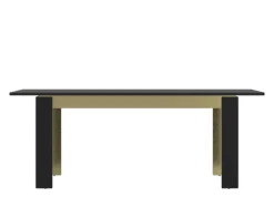 QUARTIER Esstisch NORICA 160-200x75,6 cm schwarz matt