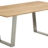 Esstisch OAK EDITION Chraktereiche massiv 180 x 76 x 90 cm Silberfarbig