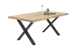 Esstisch SIGA X-I 200 x 100 cm schwarz /Eiche bianco