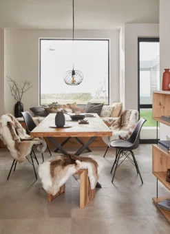 Esstisch SIGA X-I 200 x 100 cm schwarz /Eiche geölt