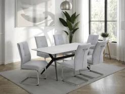 Esstisch STEVEN 90 x 180 x 76 cm Grau