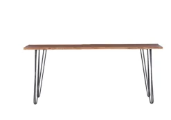 Esstisch TENSIO, Akazie massiv, 180 x 90 x 78 cm Braun/Schwarz