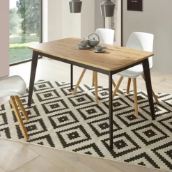 Esstisch TORGE Eiche Artisan/ Schwarz