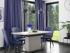 QUARTIER Esstisch VODOL 160-200x75 cm Sand/Schwarz